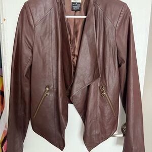 Neiman Marcus Brown Leather Jacket M